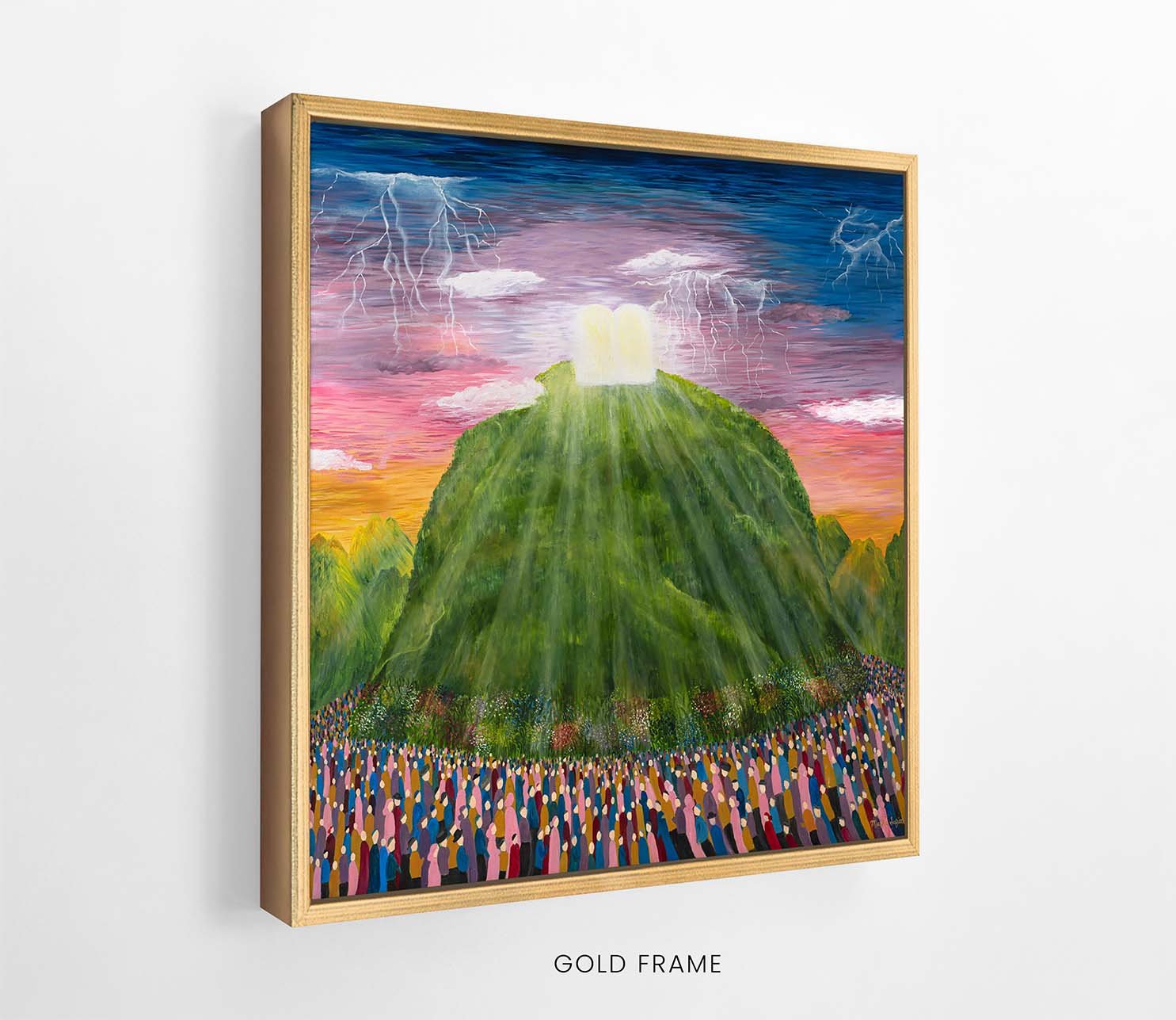 Echoes of Revelation Framed Canvas GOLD Mockup