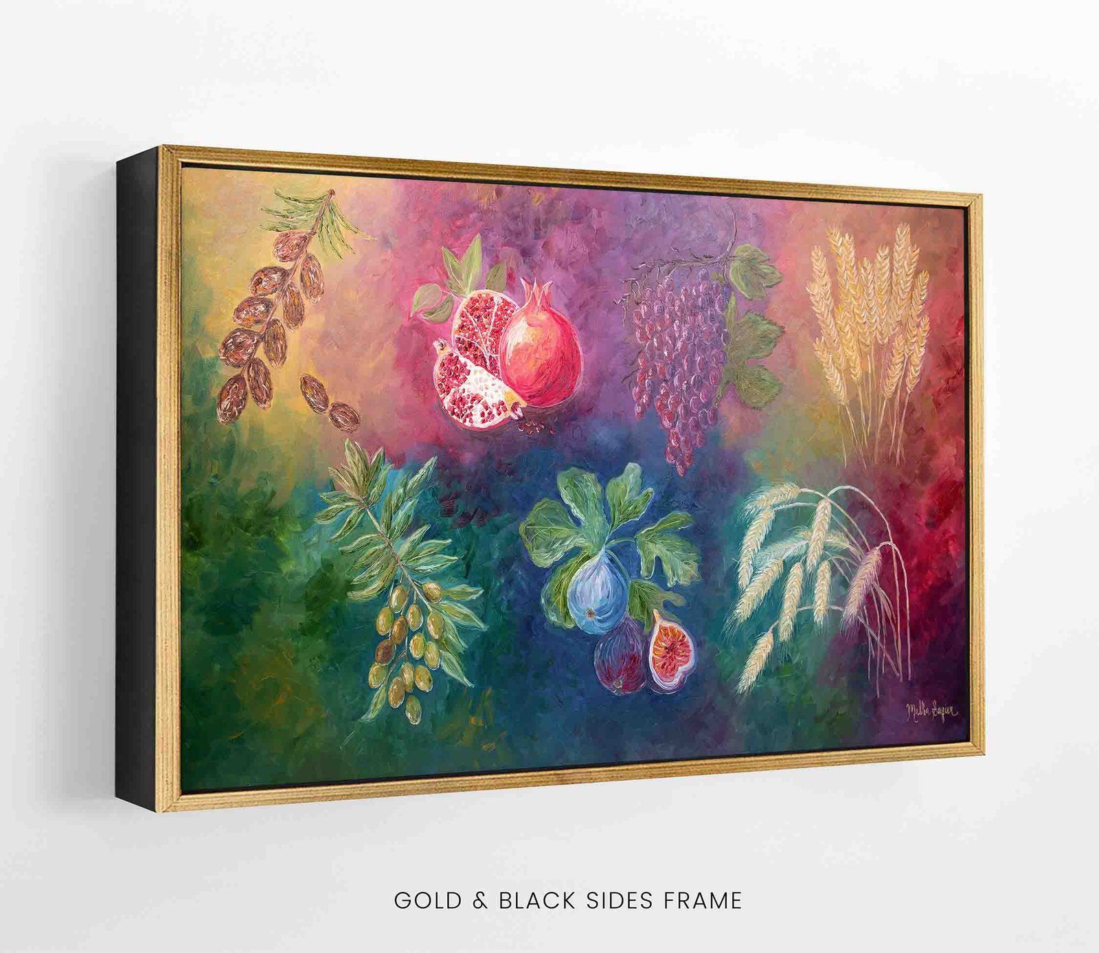 Shivas Haminim canvas FRAME GOLD BLACK