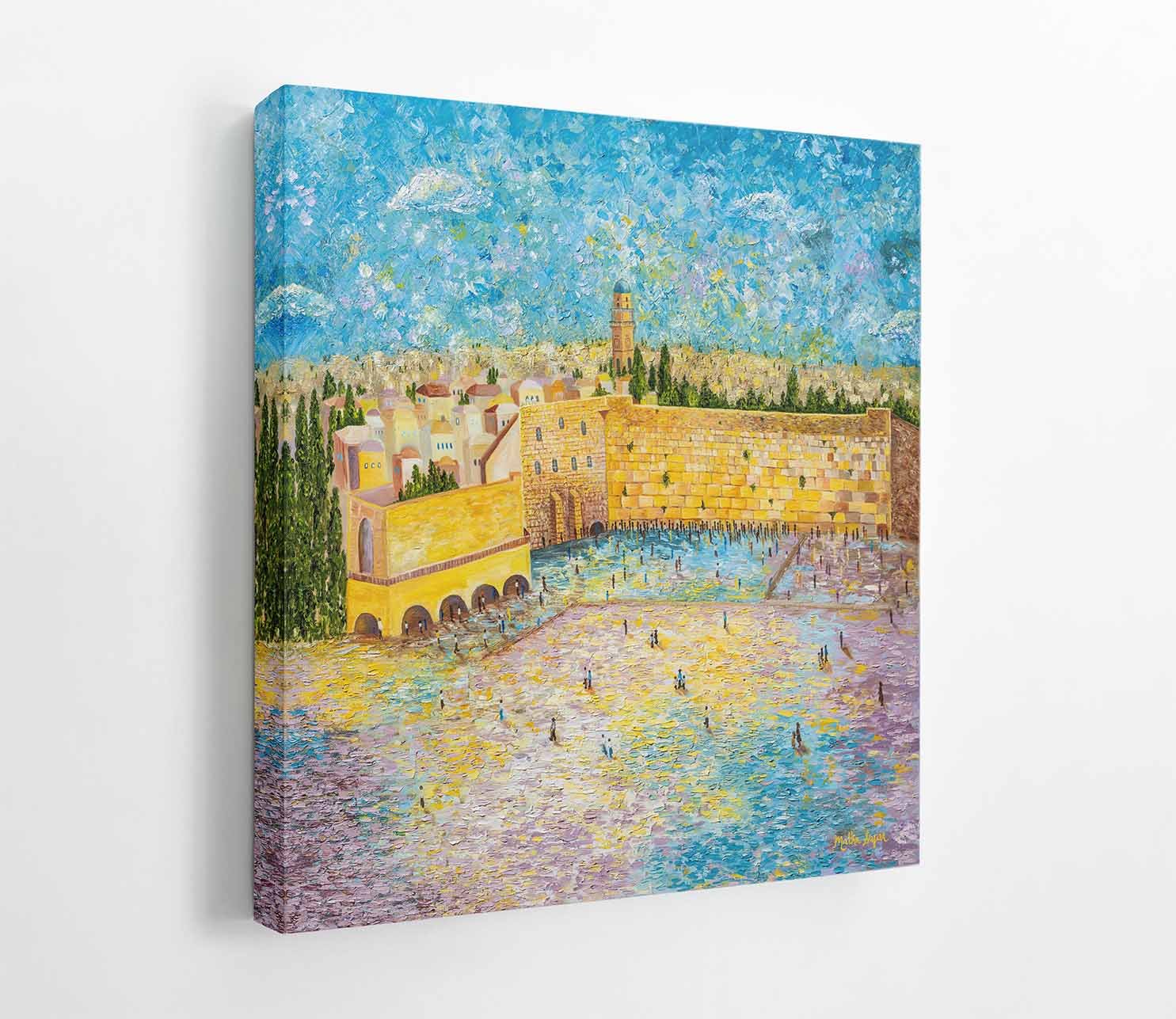 Sunlit Prayers at the Kosel Canvas Mockup