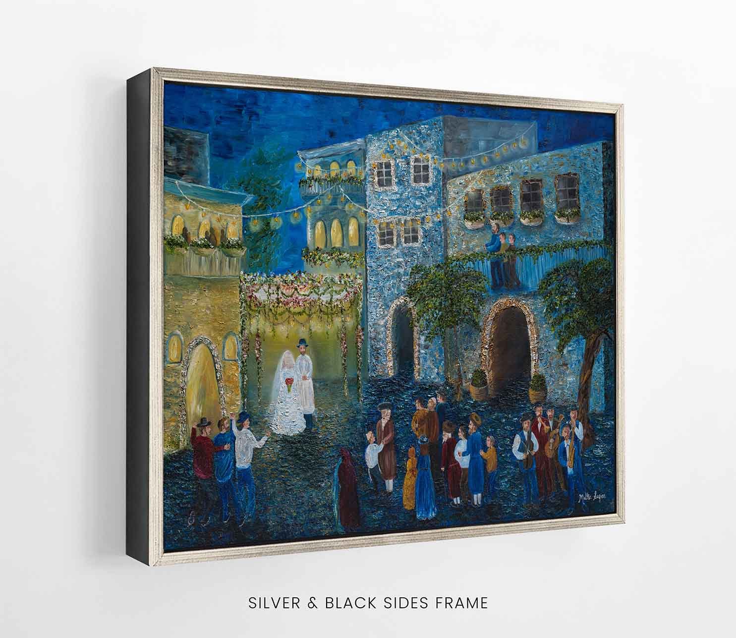 Chuppah under the Stars Canvas FRAME Silver