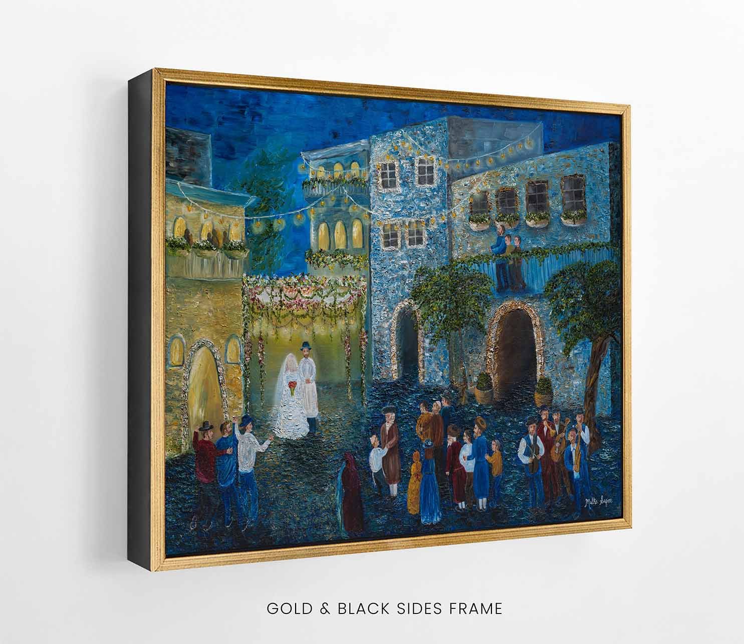 Chuppah under the Stars Canvas FRAME gold and black