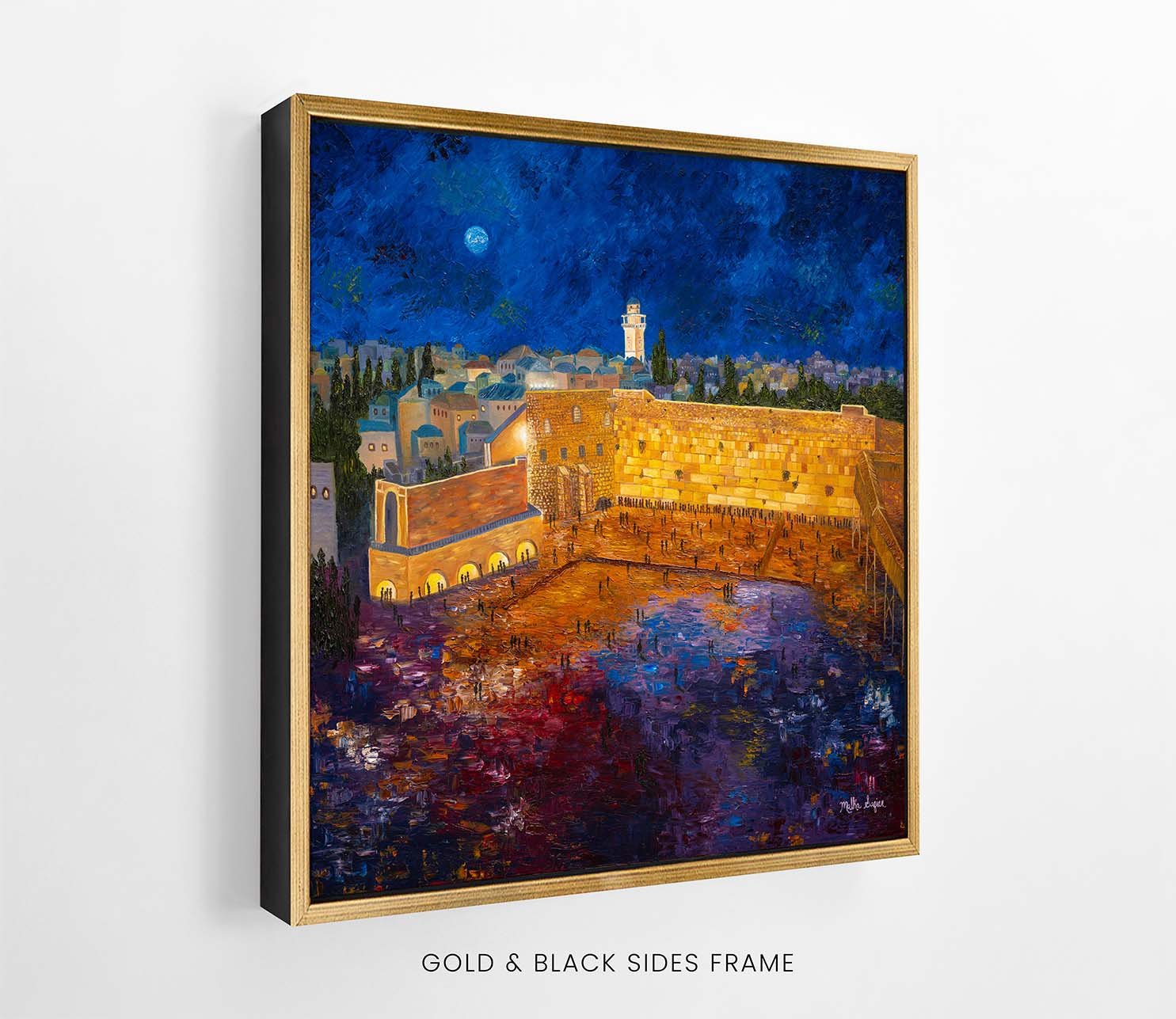 Golden Light at the Wall FRAME GOLD BLACK