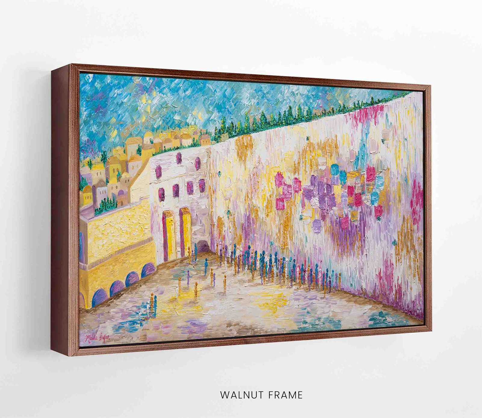 Stones Alive with Vibrant Prayer FRAME walnut