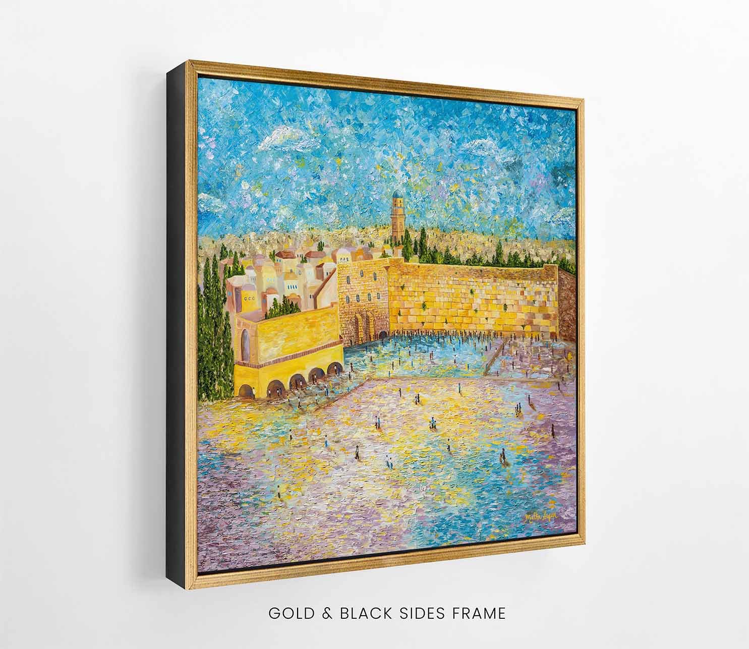 Sunlit Prayers at the Kosel FRAME gold black
