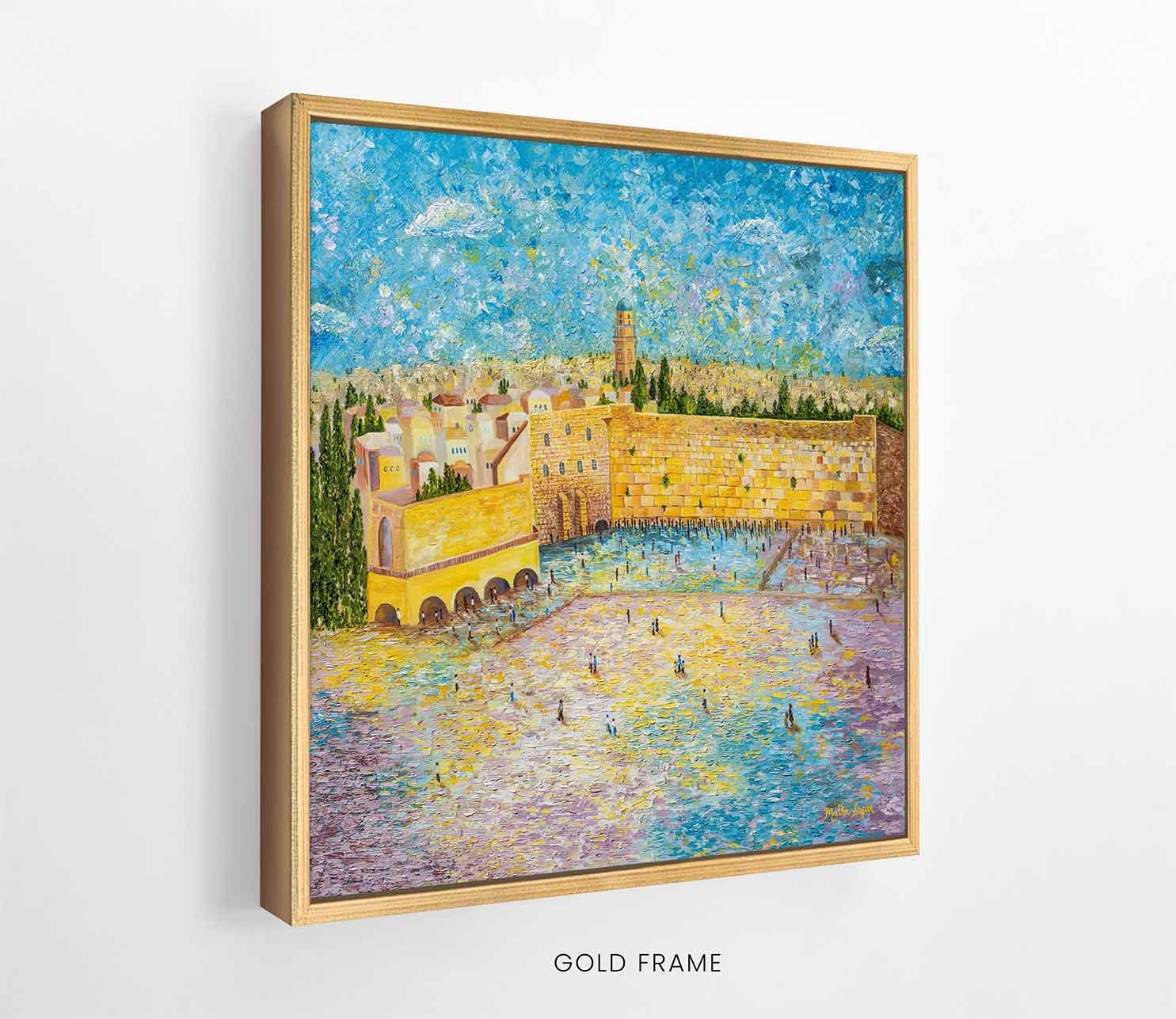 Sunlit Prayers at the Kosel FRAME gold