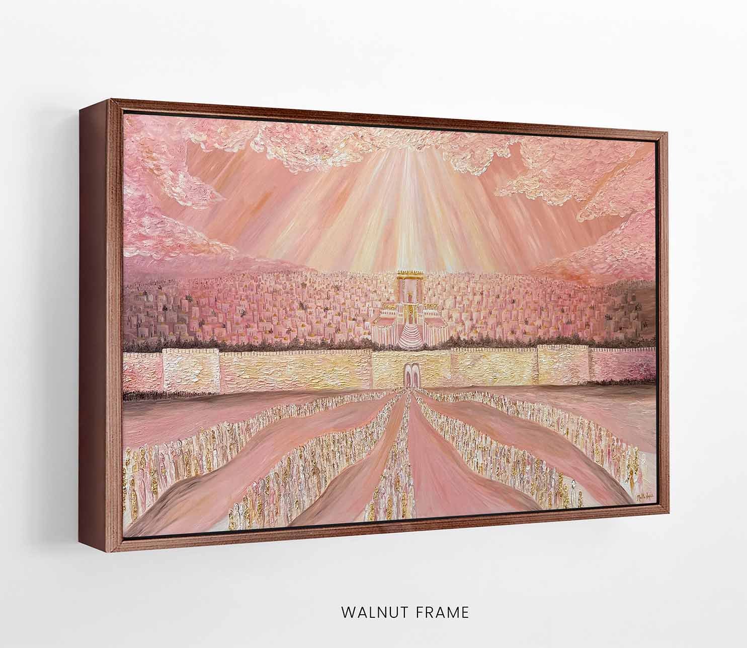 The Return to Jerusalem in Glory FRAME walnut